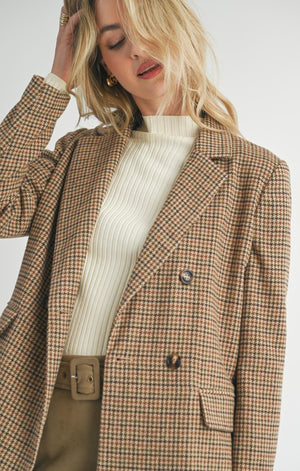 SADIE AND SAGE Women Jackets Sadie And Sage Nicola Houndstooth Blazer || David's Clothing