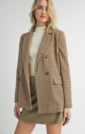 SADIE AND SAGE Women Jackets Sadie And Sage Nicola Houndstooth Blazer || David's Clothing