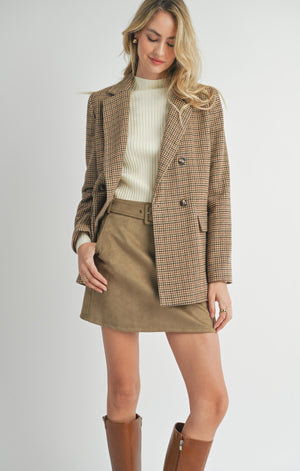 SADIE AND SAGE Women Jackets Sadie And Sage Nicola Houndstooth Blazer || David's Clothing