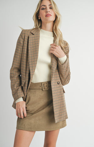 SADIE AND SAGE Women Jackets Sadie And Sage Nicola Houndstooth Blazer || David's Clothing