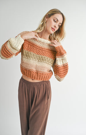 SADIE AND SAGE Women's Sweaters Sadie And Sage Butter Pecan Chunky Sweater || David's Clothing