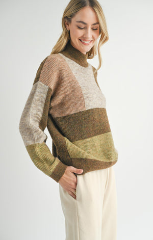 SADIE AND SAGE Women's Sweaters Sadie And Sage Forest Walk Turtleneck Sweater || David's Clothing