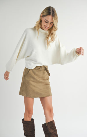 SADIE AND SAGE Women's Sweaters Sadie And Sage On A Stroll Mock Neck Dolman Sleeve Top || David's Clothing