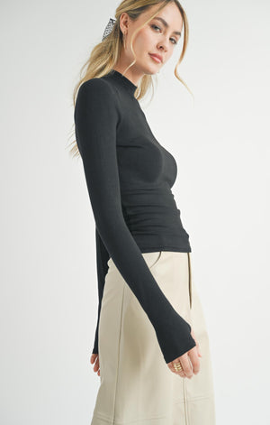 SADIE AND SAGE Women's Top Sadie And Sage Ronan Turtleneck Knit Top || David's Clothing