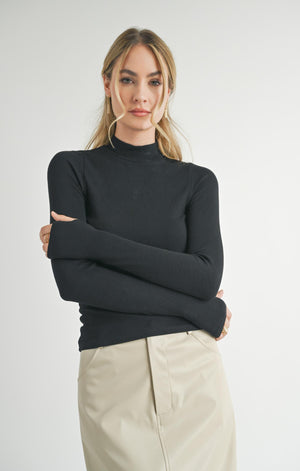 SADIE AND SAGE Women's Top Sadie And Sage Ronan Turtleneck Knit Top || David's Clothing