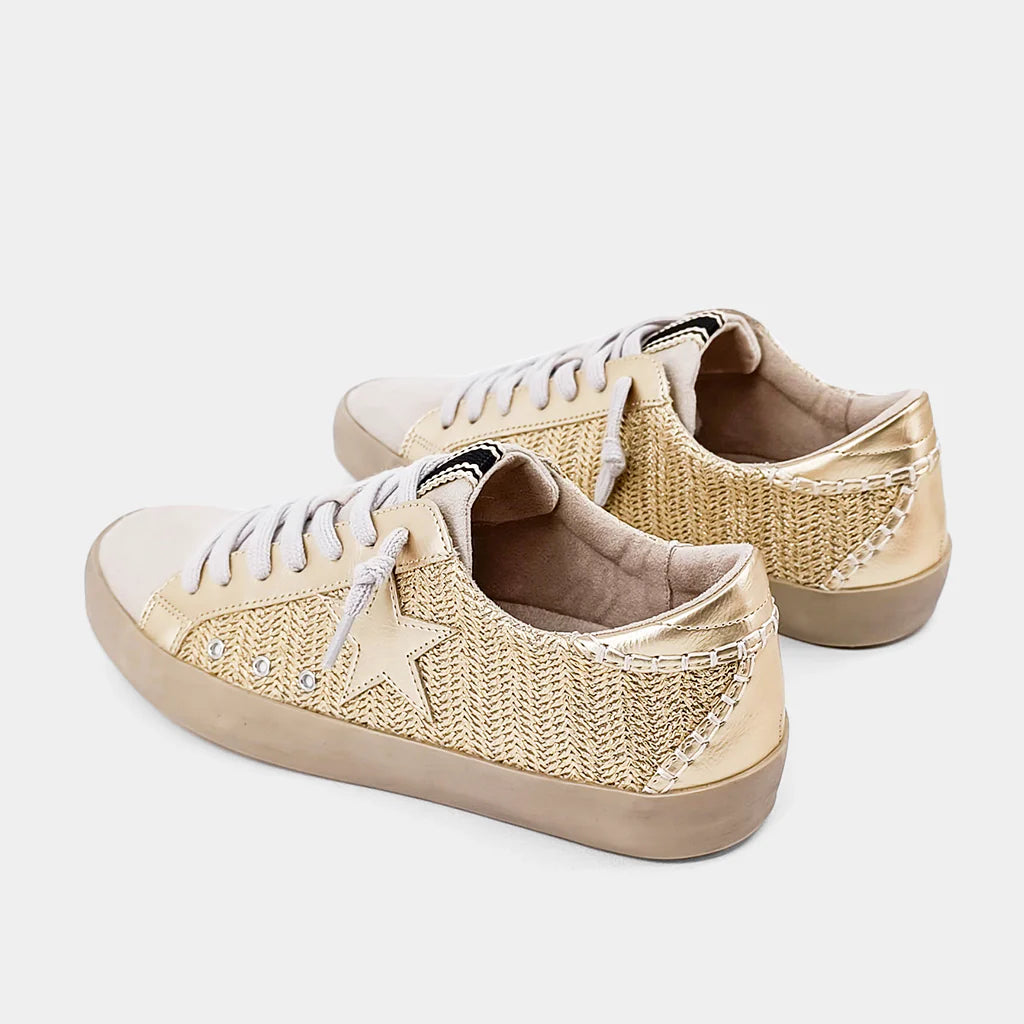 SHU SHOP Women's Shoes Shu Shop Paula Sneaker Gold Woven || David's Clothing