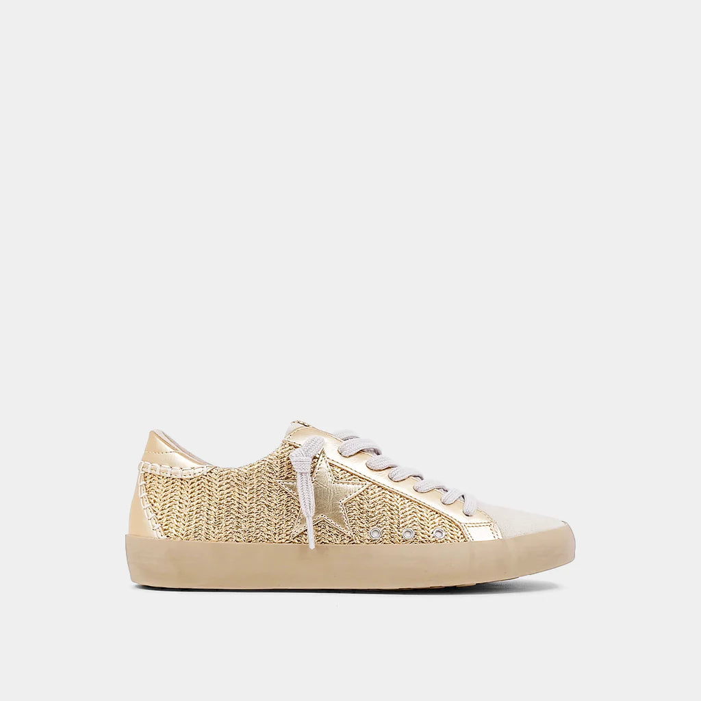 SHU SHOP Women's Shoes Shu Shop Paula Sneaker Gold Woven || David's Clothing