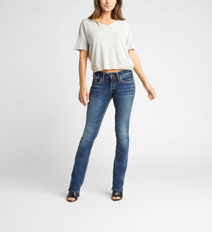 SILVER JEANS CO. Women's Jeans Silver Jeans Suki Mid Rise Slim Bootcut Jeans || David's Clothing