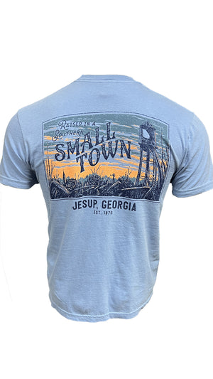 SOUTHERN FRIED COTTON Men's Tees WASHED DENIM / S Small Town Jesup GA Short Sleeve Tee || David's Clothing ND552WD