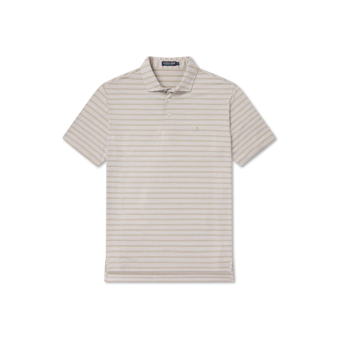 SOUTHERN MARSH COLLECTION Men's Polo Southern Marsh Maybourne Featherlight Stripe Polo || David's Clothing