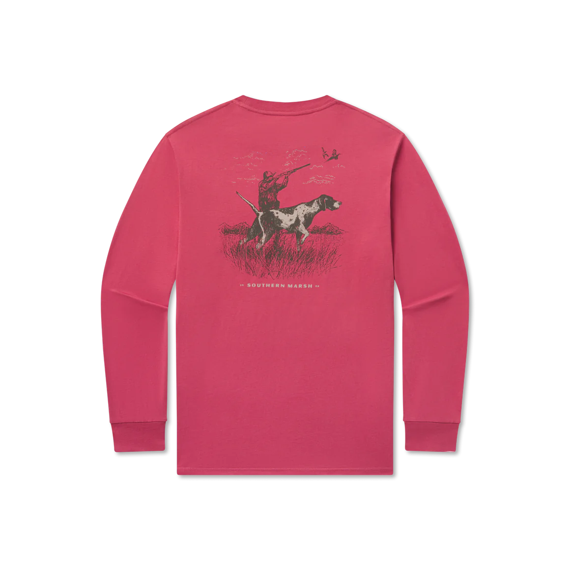 SOUTHERN MARSH COLLECTION Men's Tees Southern Marsh Pointer Uplander Tee - Long Sleeve Tee || David's Clothing