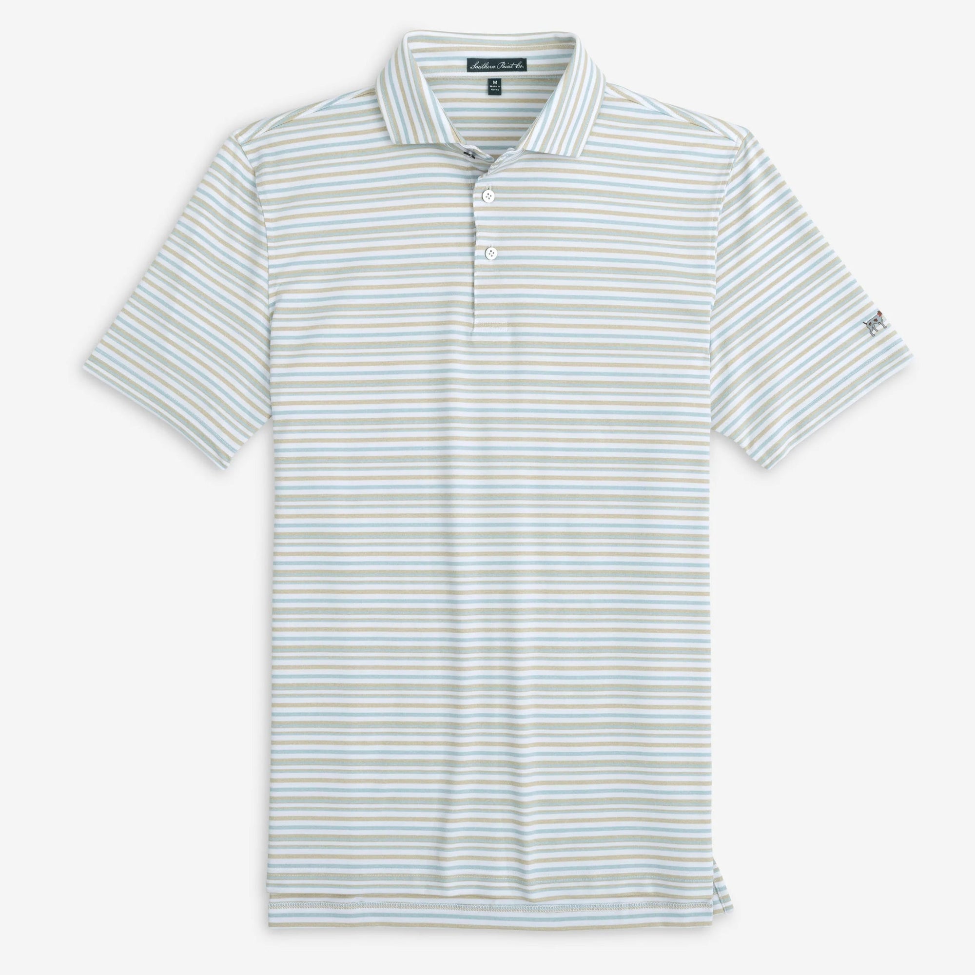 Peter Millar Jubilee Stripe Performance Polo - Havana Pink