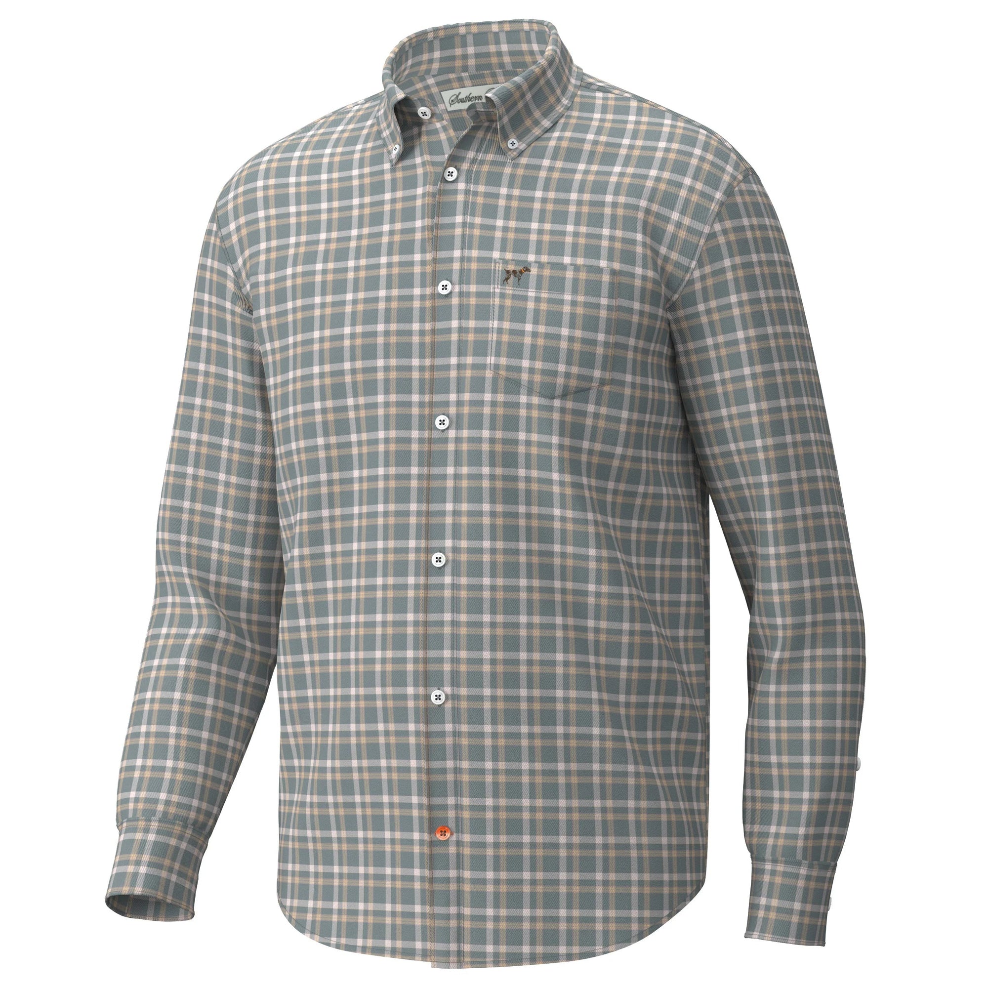 Southern Point Co. Men's Sport Shirt Southern Point Hadley Luxe Button Down Whitfield Plaid || David's Clothing