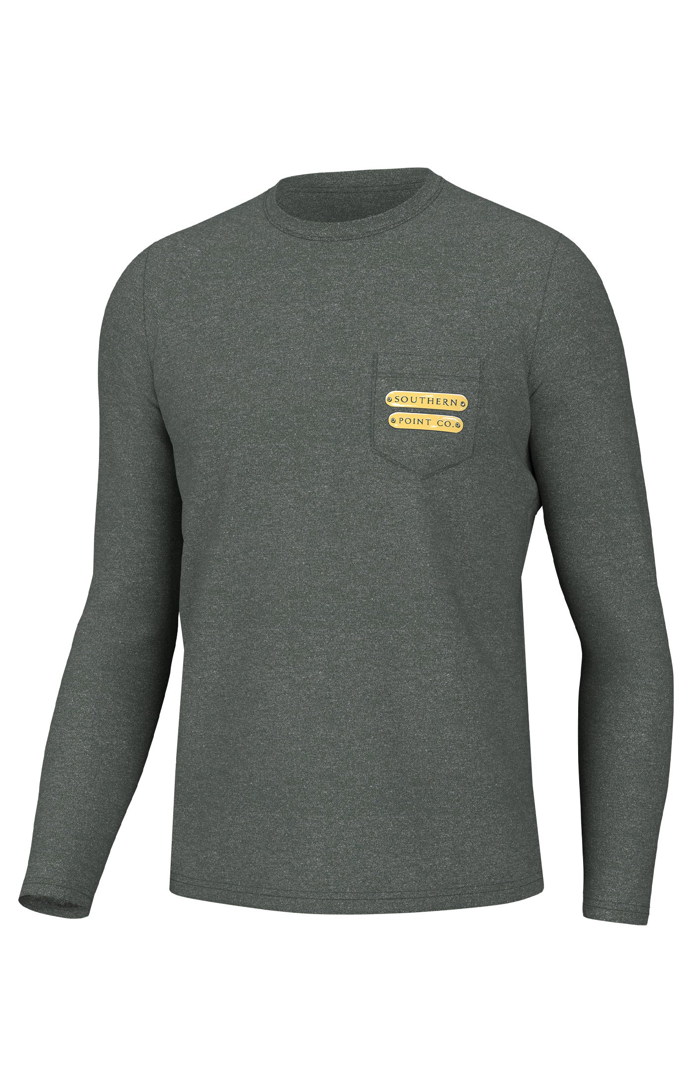 Southern Point Co. Men's Tees Southern Point Blazed Orange Collar Long Sleeve Tee || David's Clothing