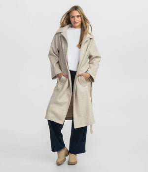 SOUTHERN SHIRT CO. Women Jackets Southern Shirt Broadway Fleece Coat - Oatmeal || David's Clothing