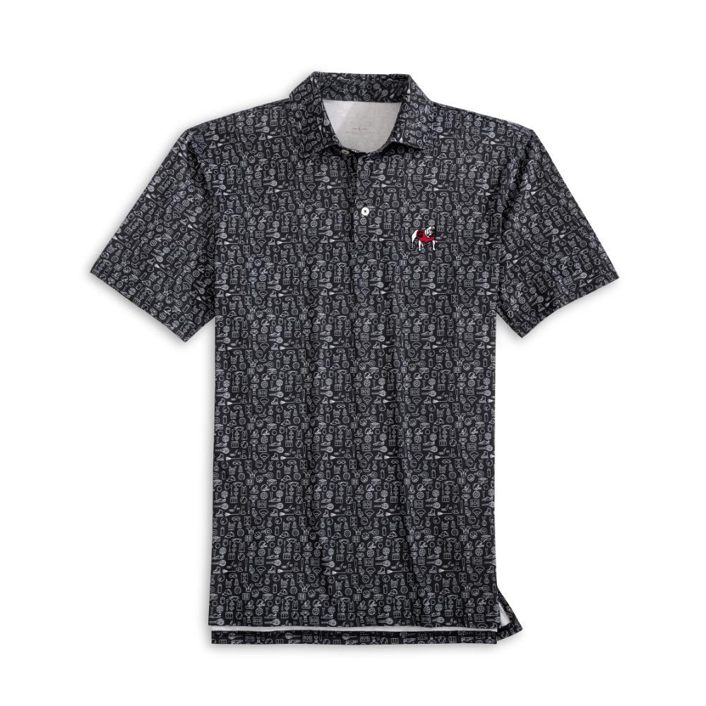 SOUTHERN TIDE Men's Polo Southern Tide UGA Driver Finally Friday Polo || David's Clothing