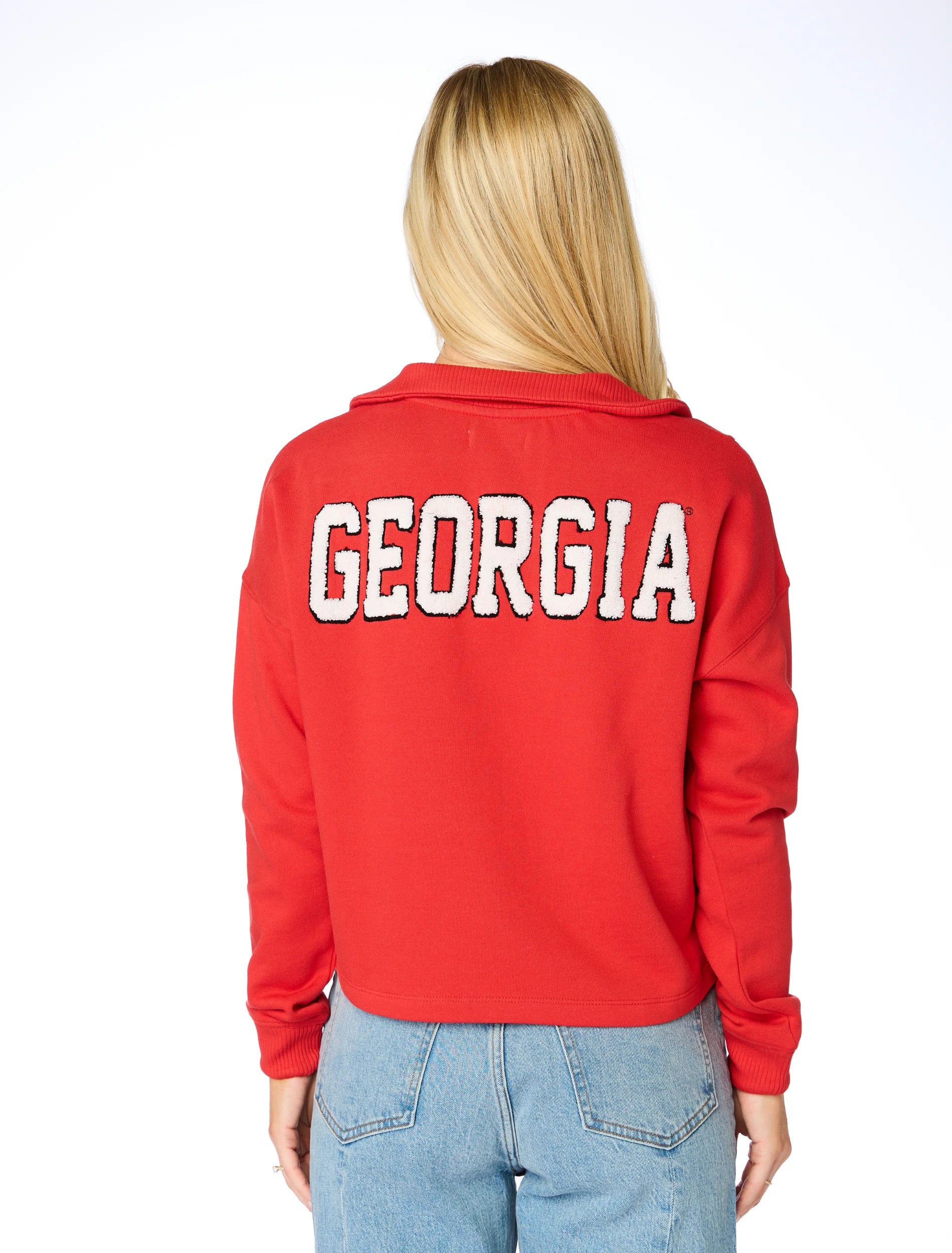 STEWART SIMMONS Women's Pullovers Stewart Simmons The Georgia Collared V-Neck Pullover || David's Clothing