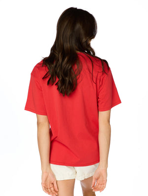 STEWART SIMMONS Women's Tee Stewart Simmons The UGA Spirit Boyfriend Tee || David's Clothing