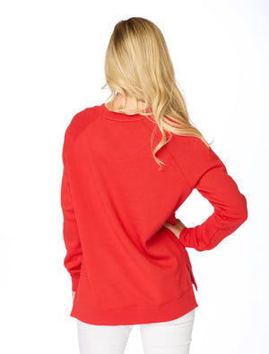 STEWART SIMMONS Women's Top Stewart Simmons The Dawgs Embroidered Pullover || David's Clothing