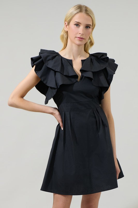SUGAR LIPS Women's Dresses Wilma Day Ruffle Mini Dress || David's Clothing