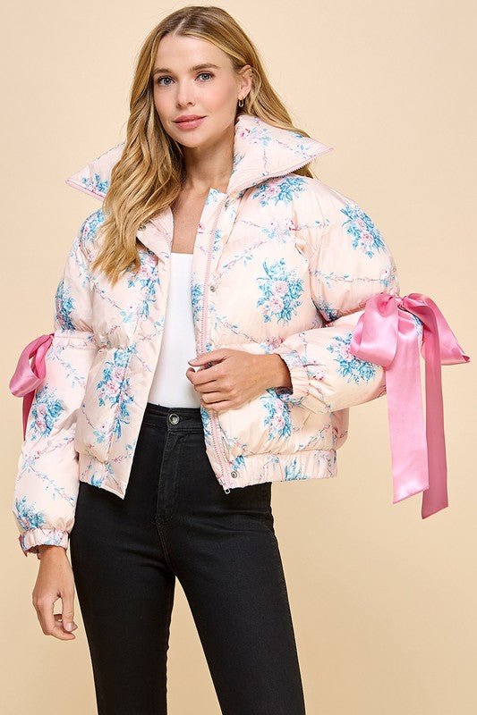 TCEC Women Jackets Floral Puffer Jacket || David's Clothing