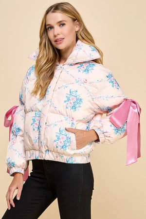 TCEC Women Jackets Floral Puffer Jacket || David's Clothing