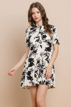 TCEC Women's Dresses Floral Printed Button Down Dress || David's Clothing