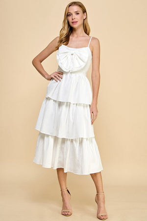 TCEC Women's Dresses Tiered Ruffle Maxi Dress || David's Clothing