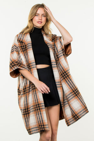 THML Women Jackets Plaid Coat || David's Clothing