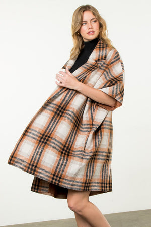 THML Women Jackets Plaid Coat || David's Clothing