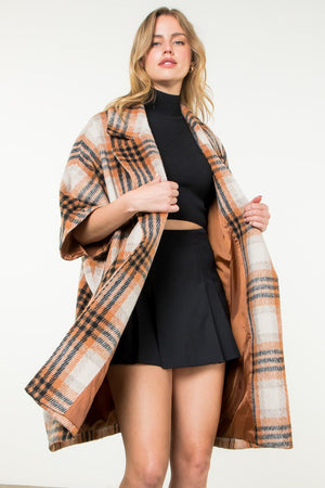 THML Women Jackets Plaid Coat || David's Clothing