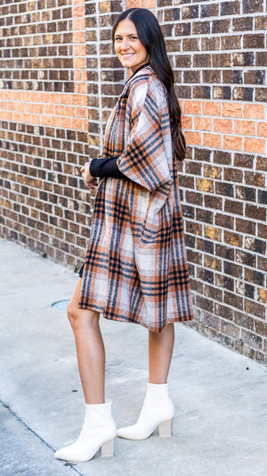 THML Women Jackets Plaid Coat || David's Clothing