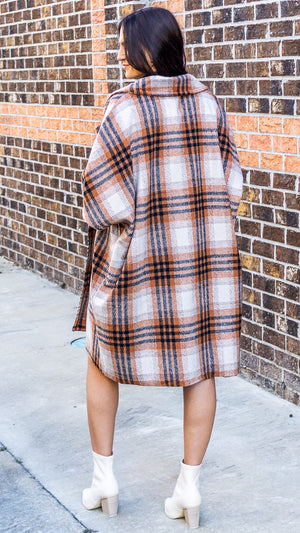 THML Women Jackets Plaid Coat || David's Clothing