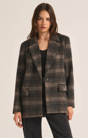 Z SUPPLY Women Jackets Z Supply Kingston Relaxed Plaid Blazer || David's Clothing