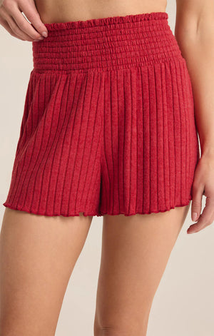 Z SUPPLY Women's Shorts Z Supply Dawn Smocked Rib Short || David's Clothing