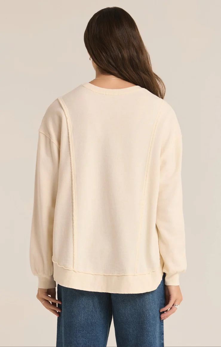 Z SUPPLY Women's Sweater Z Supply Replay French Terry Sweatshirt || David's Clothing