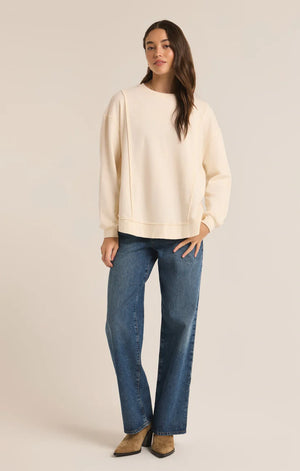 Z SUPPLY Women's Sweater Z Supply Replay French Terry Sweatshirt || David's Clothing