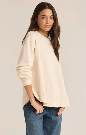 Z SUPPLY Women's Sweater Z Supply Replay French Terry Sweatshirt || David's Clothing