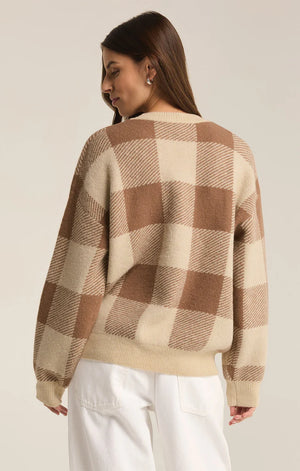 Z SUPPLY Women's Sweaters Z Supply Check You Later Plaid Sweater || David's Clothing