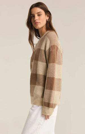 Z SUPPLY Women's Sweaters Z Supply Check You Later Plaid Sweater || David's Clothing