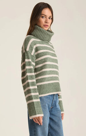 Z SUPPLY Women's Sweaters Z Supply Josephine Stripe Turtleneck Sweater || David's Clothing