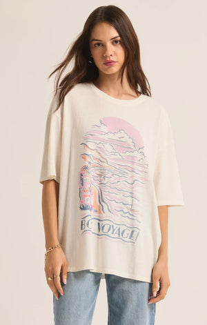 Z SUPPLY Women's Tee Z Supply Bon Voyage Socal Oversized Tee || David's Clothing