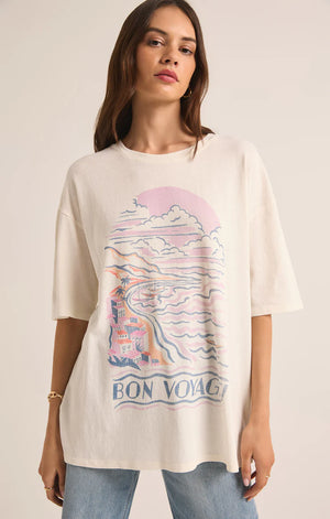 Z SUPPLY Women's Tee Z Supply Bon Voyage Socal Oversized Tee || David's Clothing