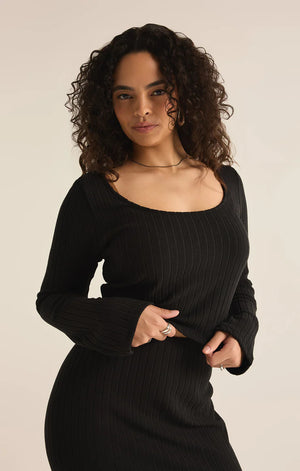 Z SUPPLY Women's Top Z Supply Madeline Rib Long Sleeve Top || David's Clothing