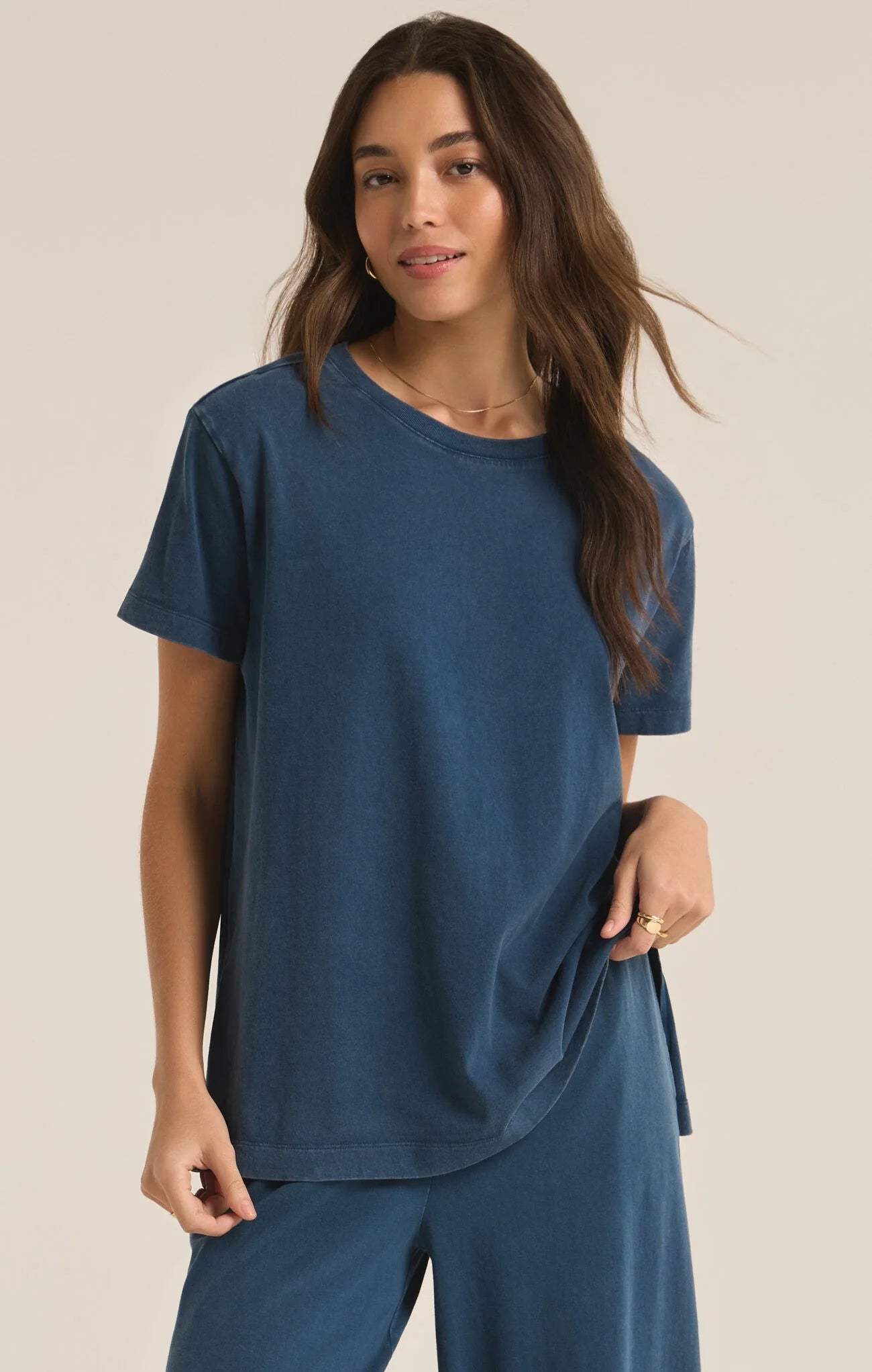 Z SUPPLY Women's Top Z Supply Shayla Cotton Jersey Crew Neck Tee || David's Clothing