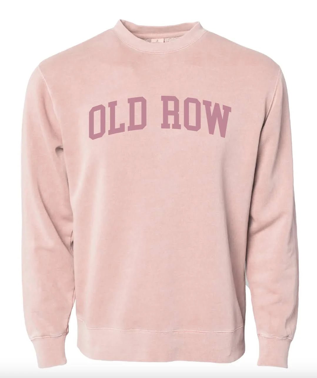 OLD ROW Women's Sweater DUSTY PINK / S Old Row Pigment Dyed Premium Crewneck || David's Clothing WROW2559